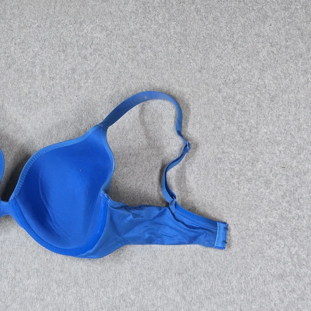 Victoria's Secret Women Bra 34D Blue Lined Perfect Coverage T Shirt